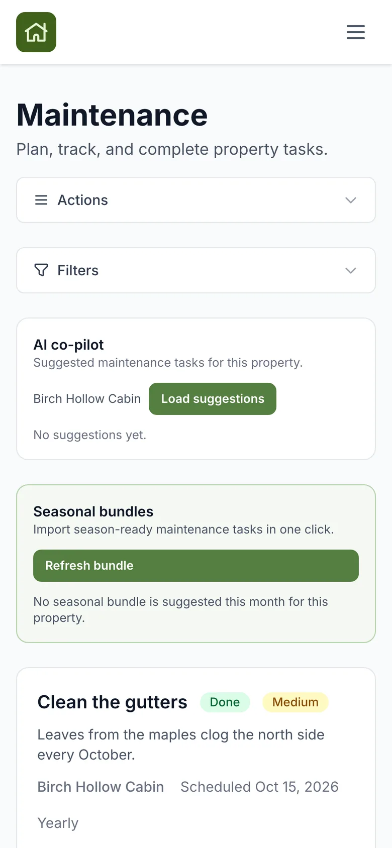 Maintenance tasks on a phone